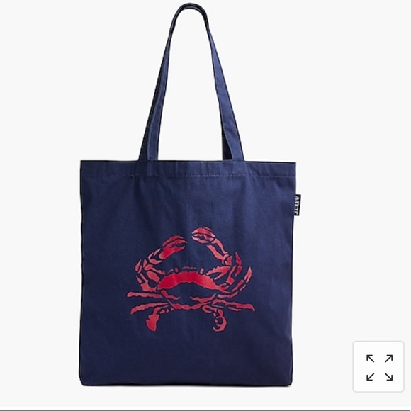 J. Crew Factory Handbags - NWT Crab Logo Cotton Tote